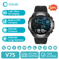 Reloj inteligente COLMI V75 GPS 2024, pantalla Ultra HD de 1,45 "", GPS incorporado y brújula para hacer/reparar llamadas telefónicas, batería de 650mAh