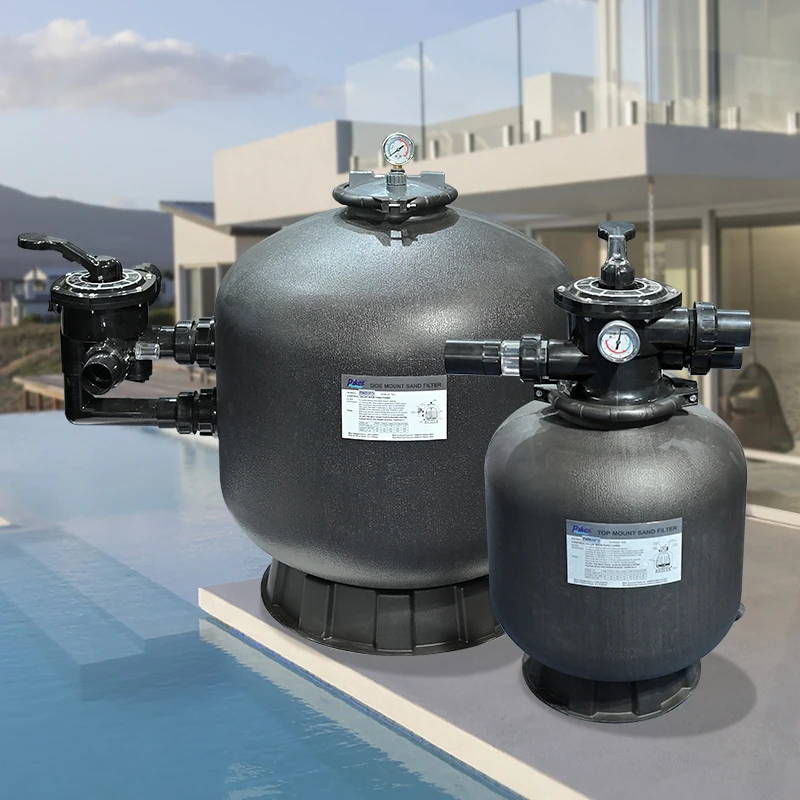 

Pikes Brand Plastic Swimming Pool Water Treatment System Top Mount Sand Filter For Water Cleaning