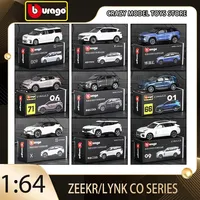 Bburago 1:64 ZEEKR Lynk & Co Geely Boyue COOL Lantu Series Highquality Alloy Diecast Simulation Car Model Collection Gift Toy