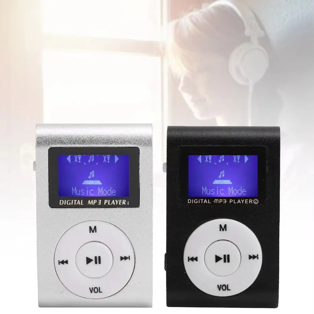 Lossless Sound Portable Mini MP3 Player with LCD Screen Metal Clip USB MP3 Music Players Card Slot Support SD TF Student Walkman