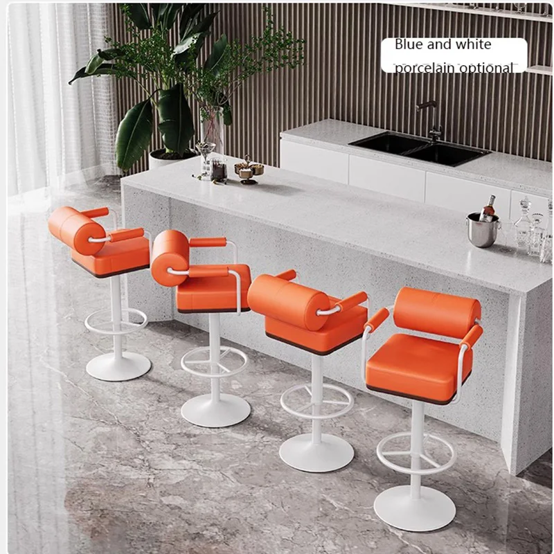 Bar chairs, light luxury and simple,household rotating lifting, high-end high footed stools, hotel checkout counter