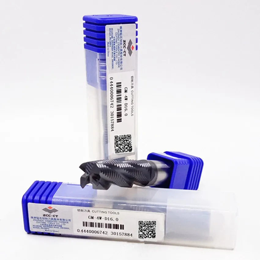 

ZCC.CT GM-4W-D10.0/GM-4W-D11.0/GM-4W-D12.0/GM-4W-D16.0/GM-4W-D20.0 GM-4W Four edged Straight shank Roughing End Mills 1pcs/box
