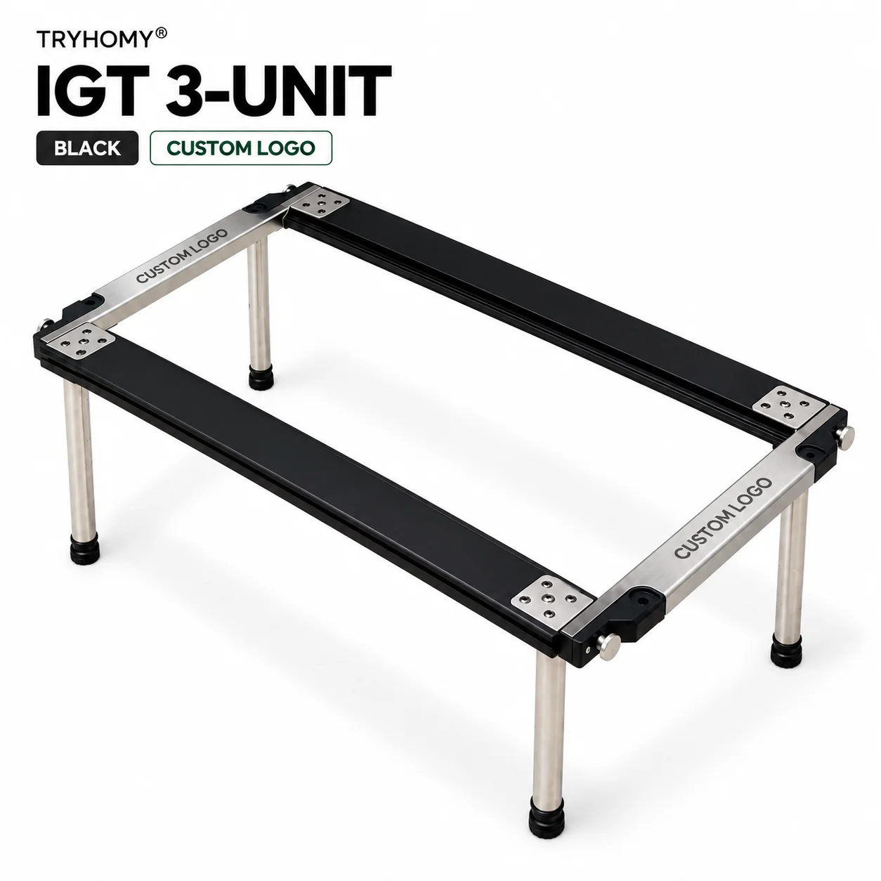 TRYHOMY IGT Camping Table Separate Frame with 40-50-55-66cm Legs Portable Outdoor Modular Kitchen System Logo Service Supported