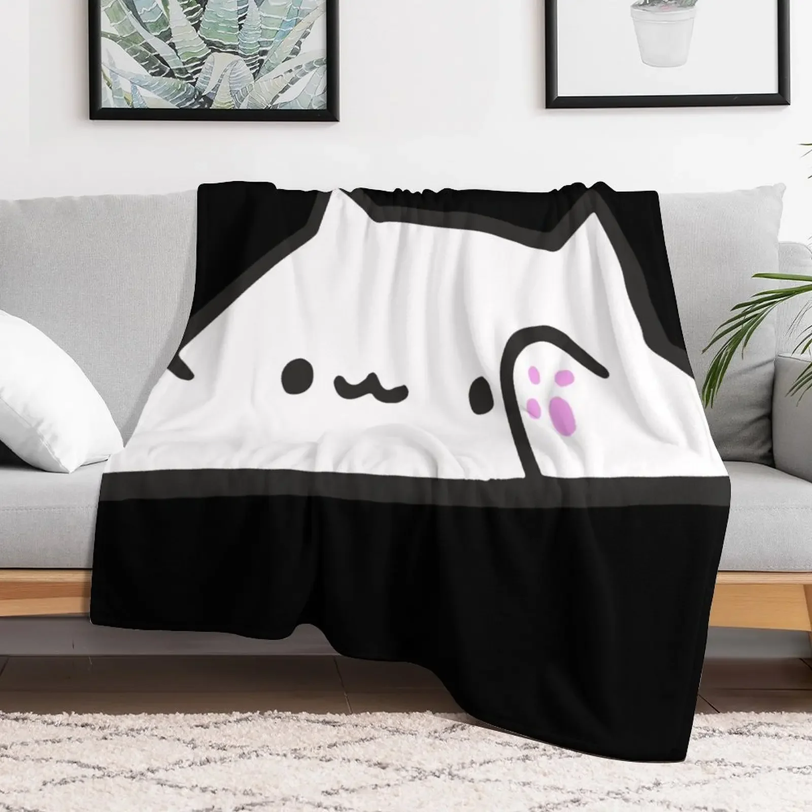 Bongo Cat Meme Throw Blanket For Sofa Thin warm for winter Summer sofa bed Blankets