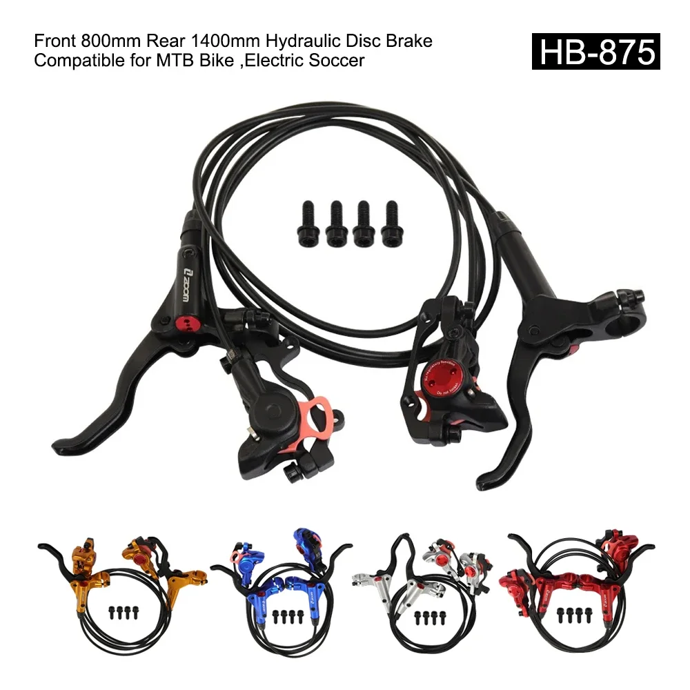 HB-875 Mtb Bicycle Hydraulic Brake Mountain Bike Disc Brake Front 800mm/Rear 1400mm Hydraulic Brake Bicycle Accessories mt200