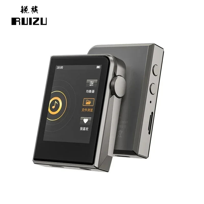 RUIZU-مشغل MP3 معدني محمول بلوتوث ، A58 مشغل موسيقى HiFi ، DSD256 ، EQ التعادل ، منبه Ebook ، ساعة ، ساعة توقيت