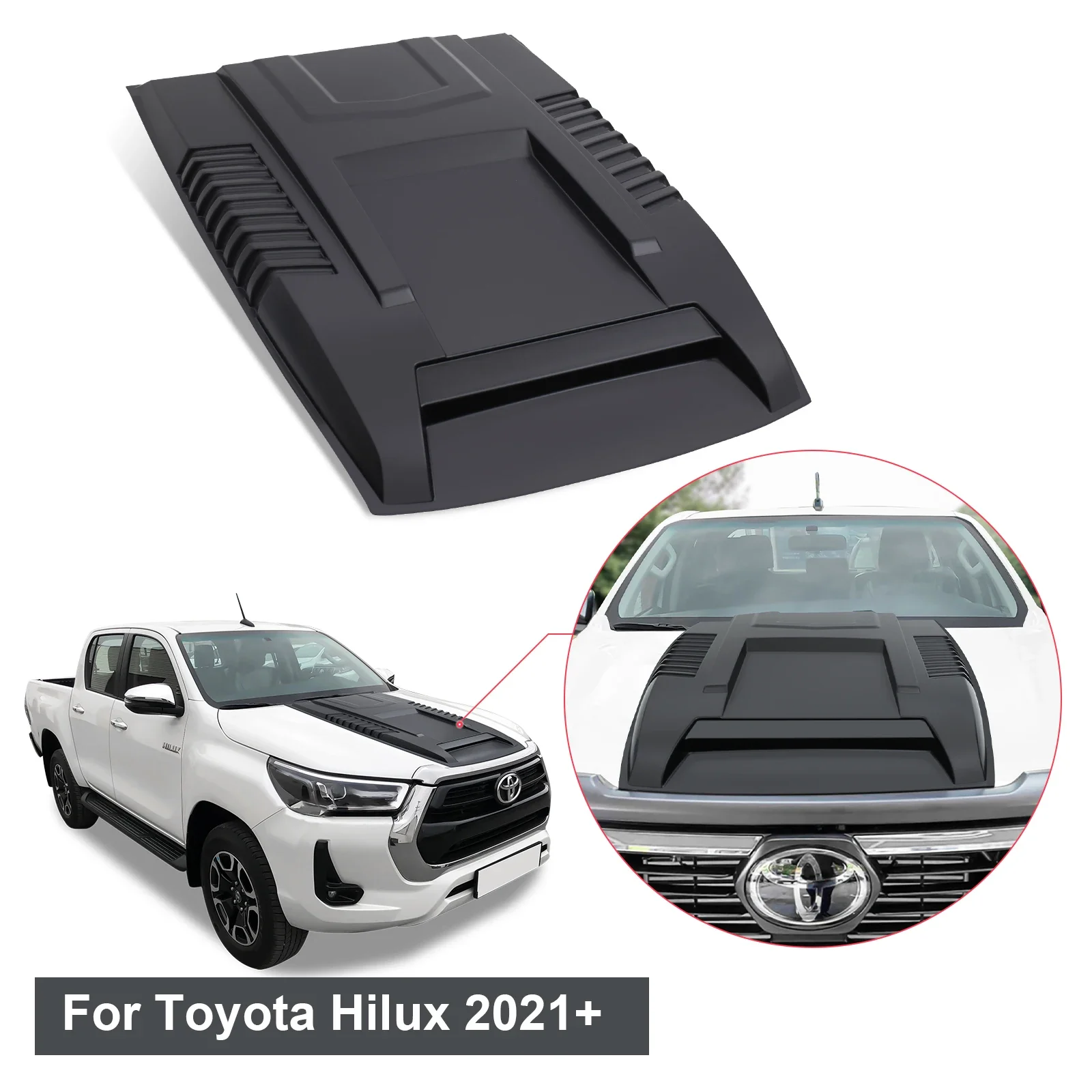 Car Bonnet Scoop Hoods Cover Bonnet Covers  For Toyota Hilux 2021 2022 2023 4X4 Car Accessories