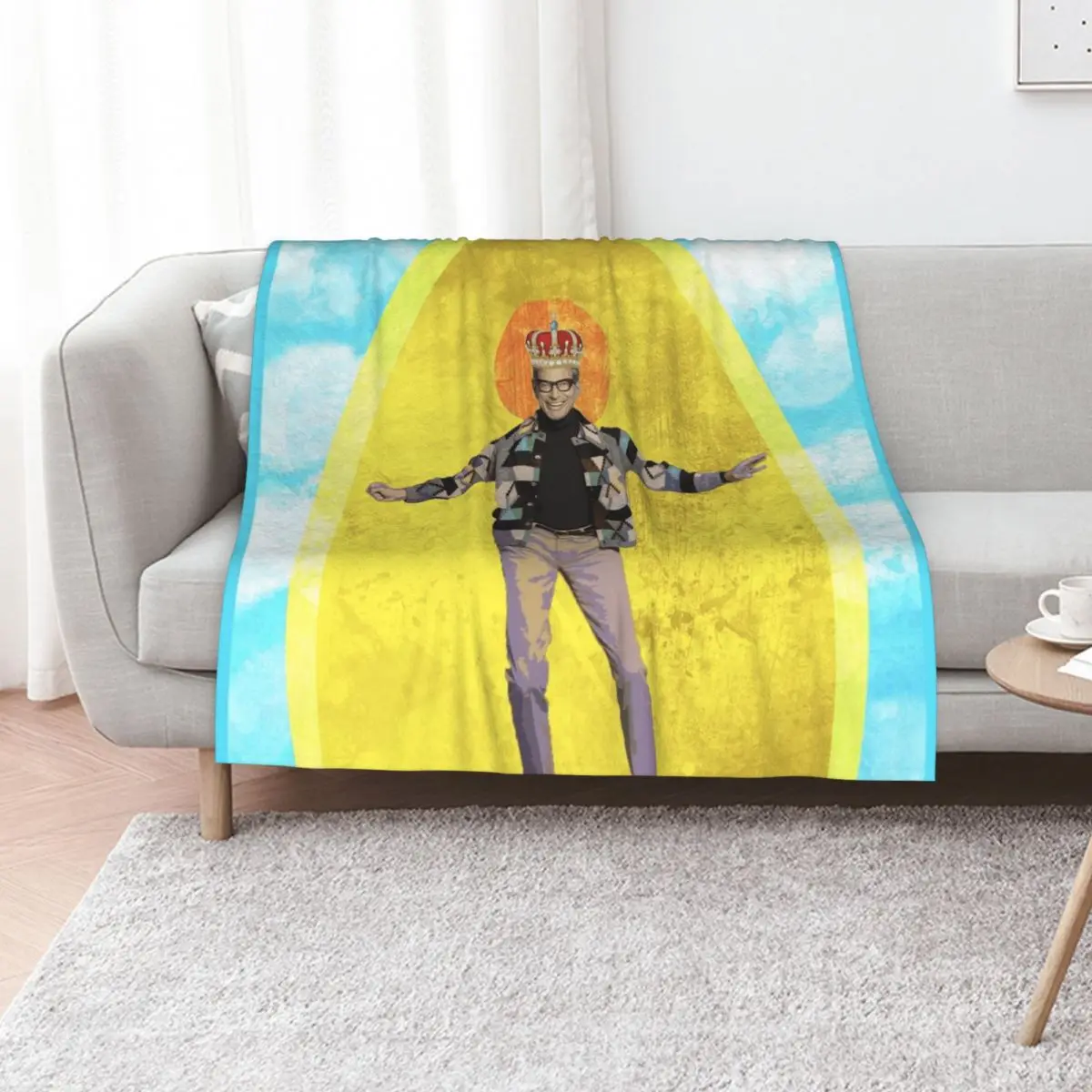 

Holy Jeff Goldblum Throw Blanket Soft Bed Fashionable cosplay anime Blankets For Baby Blankets