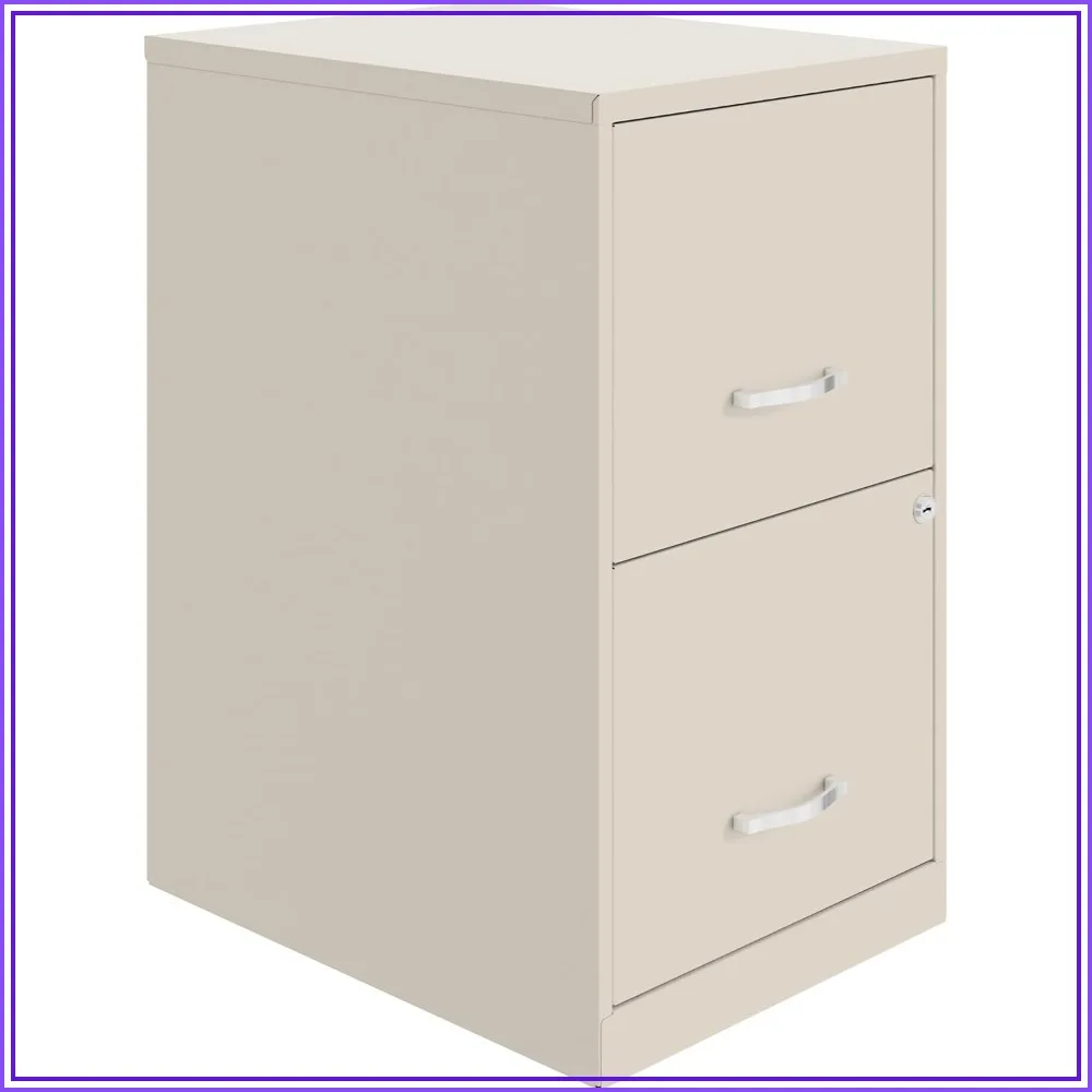 2 Drawer Locking Filing Cabinet, Pre-Assembled Steel, Letter Size, for Home Office