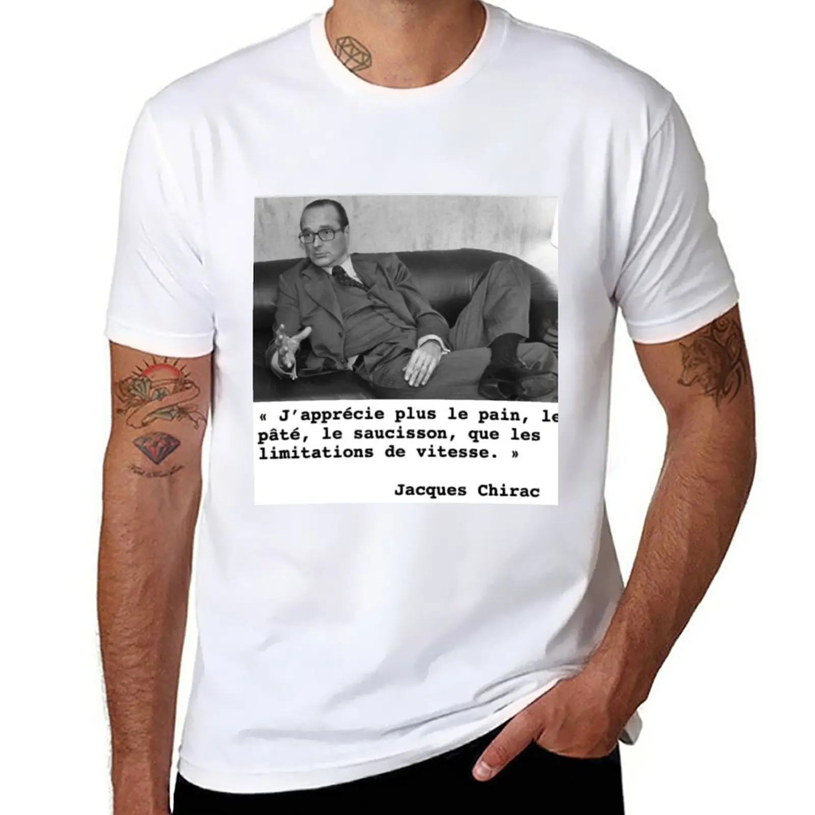 New Jacques Chirac cult quote T-Shirt animal print shirt for boys T-shirt men