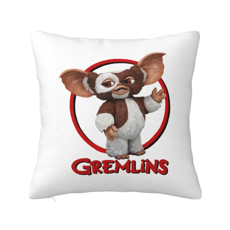 

Custom Luxury Funny Gremlinse Cushion Cove Velvet Gizmo 80s Movie Mogwai Monster Retro Sci Fi Pillow for Car Square Pillowcase