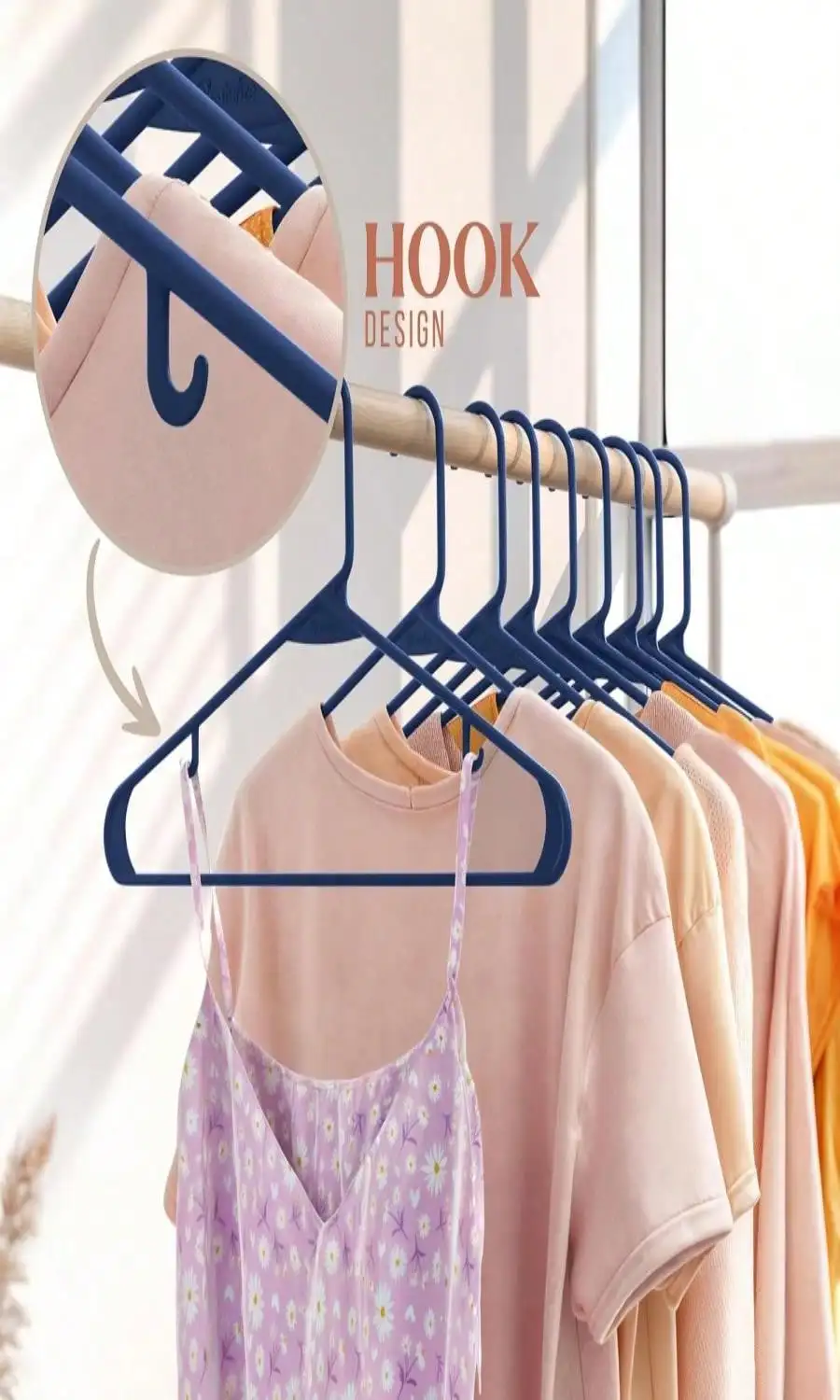 

Plastic Hangers 100 Pack Pink - Clothes Hangers - Makes The Perfect Coat Hanger And General Space Saving Clothes Hangers For Closet - Percheros Ganchos Para Colgar Ropa Hangars
