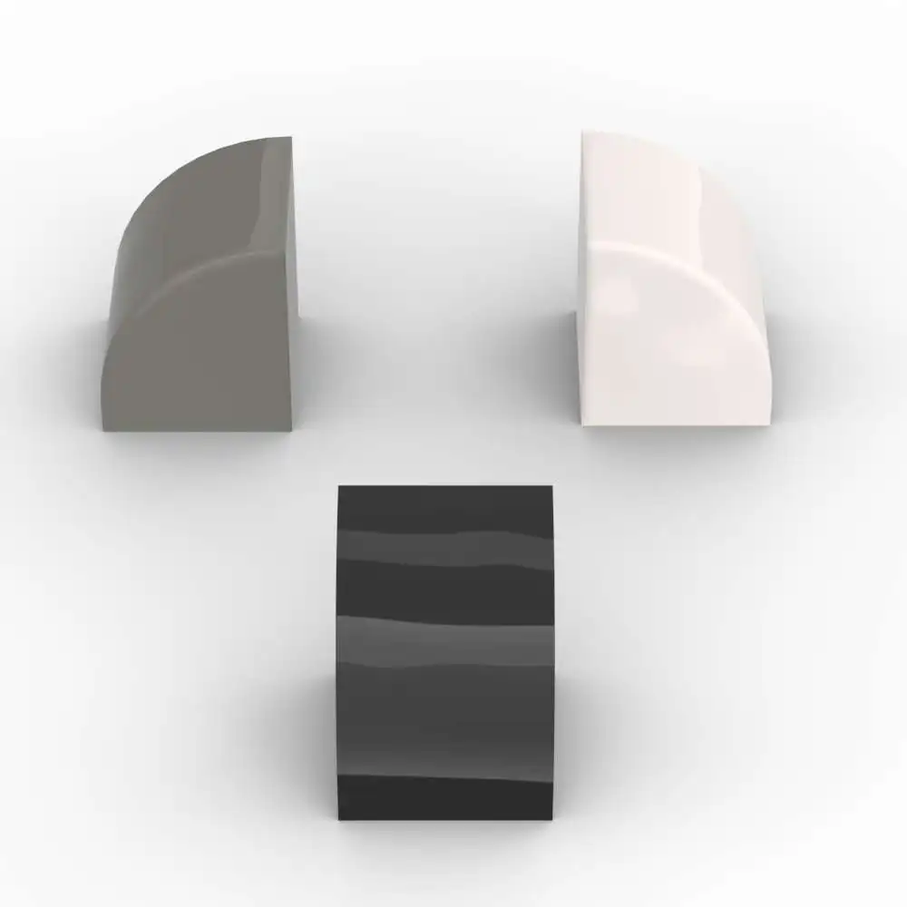 MOC 10 Uds pendiente curvada 7126 1x1 Kit de bloques de construcción placa Castillo casa rompecabezas de partículas de ladrillo Idea educativa juguete regalo para niños