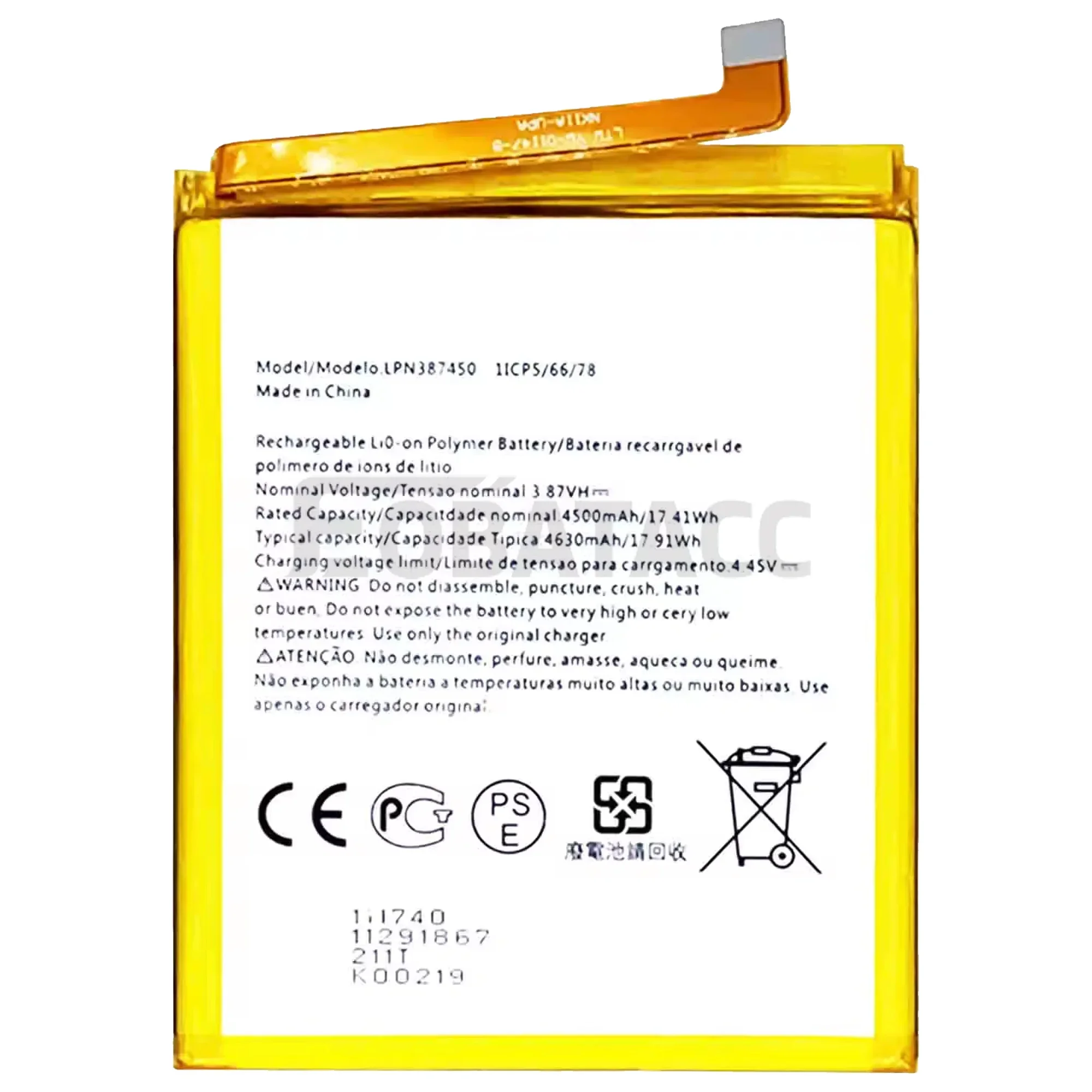 100% New Original Battery LPN387450 For Nokia XR20 Battery + Free Tools