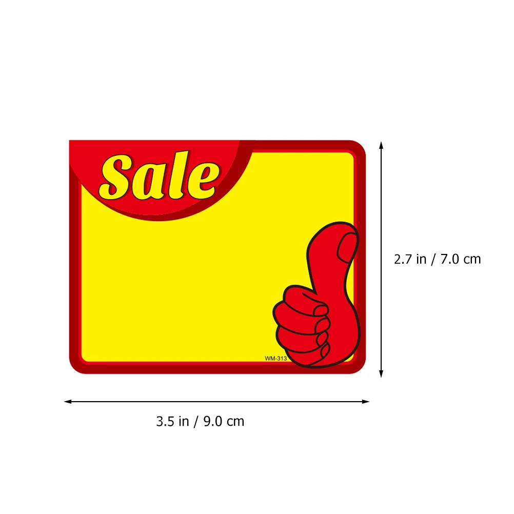 50Pcs Advertising Price Tags Tough Paper Material Eye Catching Sale Signs for Market Garage Sale Retail Store Promotional