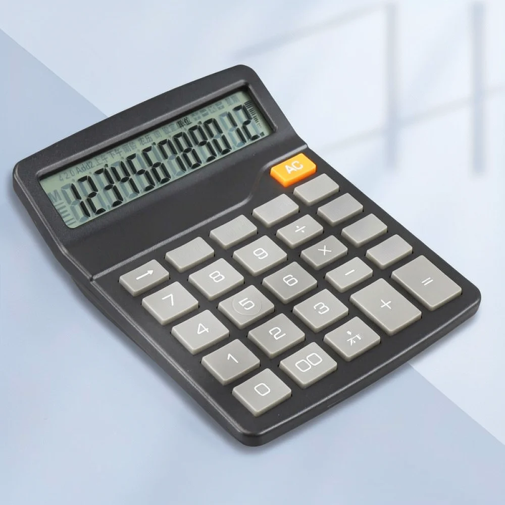 For Deli Electronic Financial Calculator Large Display Screen Voice Feature Professional Accounting Tool Desktop Compute Device
