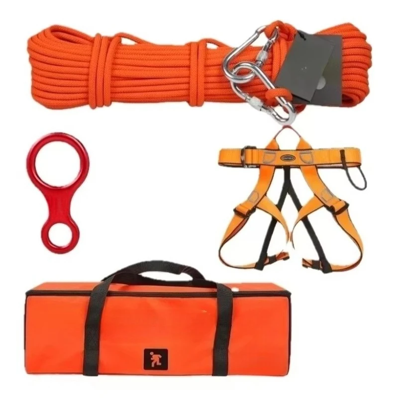Rescue drop escape suit, polyester and aluminum emergency rescue kit, escape home suit, rescue equipment seat belt