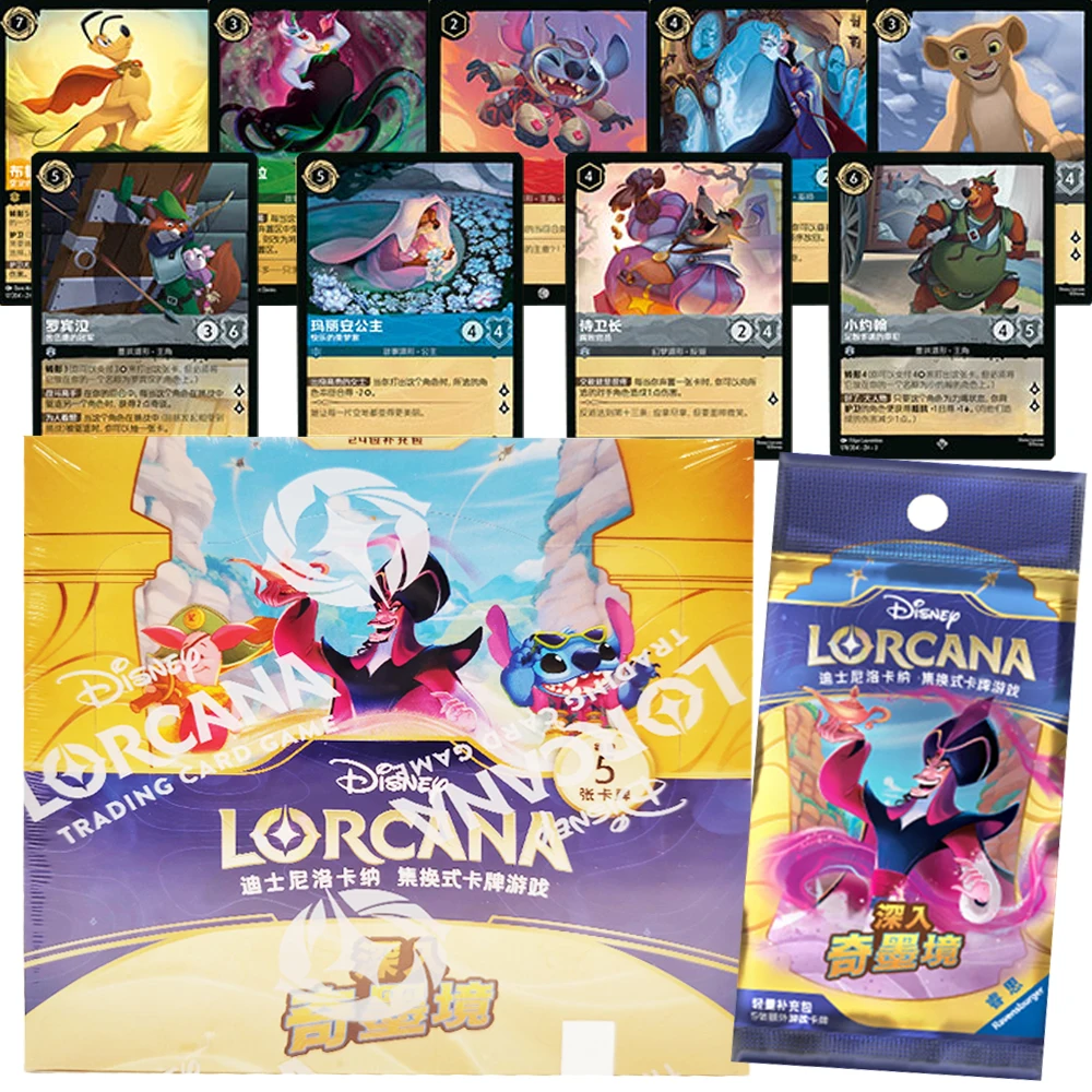 

Оригинальные коллекционные карты Lorcana TCG, популярные персонажи, вечерние игры для отдыха и развлечений, боевые карты для хобби, семейная настольная игрушка