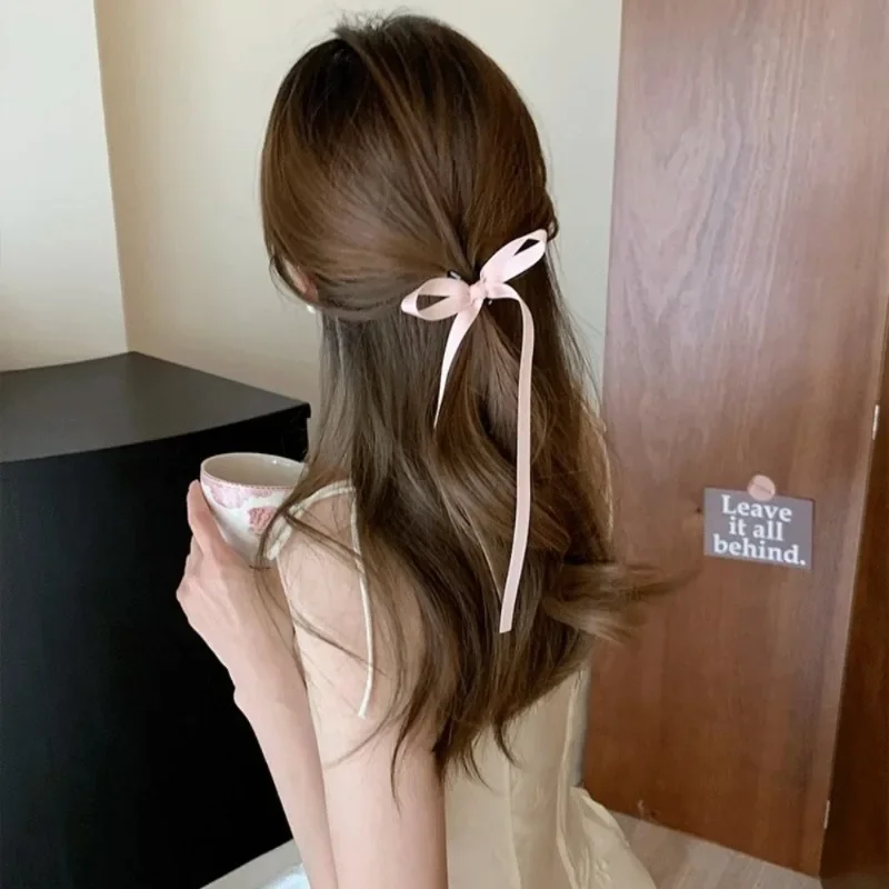 2PC Lovely Small Ribbon Hair Claw Clips for Women Girls Kids Child Ballet Hairpin Headband Gift Party Holiday Hair Accessories