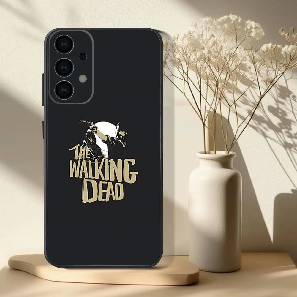 Etui na telefon Samsung S 25,24,23,22,30,21,10,9, Ultra, Plus, Lite, FE, 4,5 G z motywem serialu The Walking Dead, miękkie, czarne.