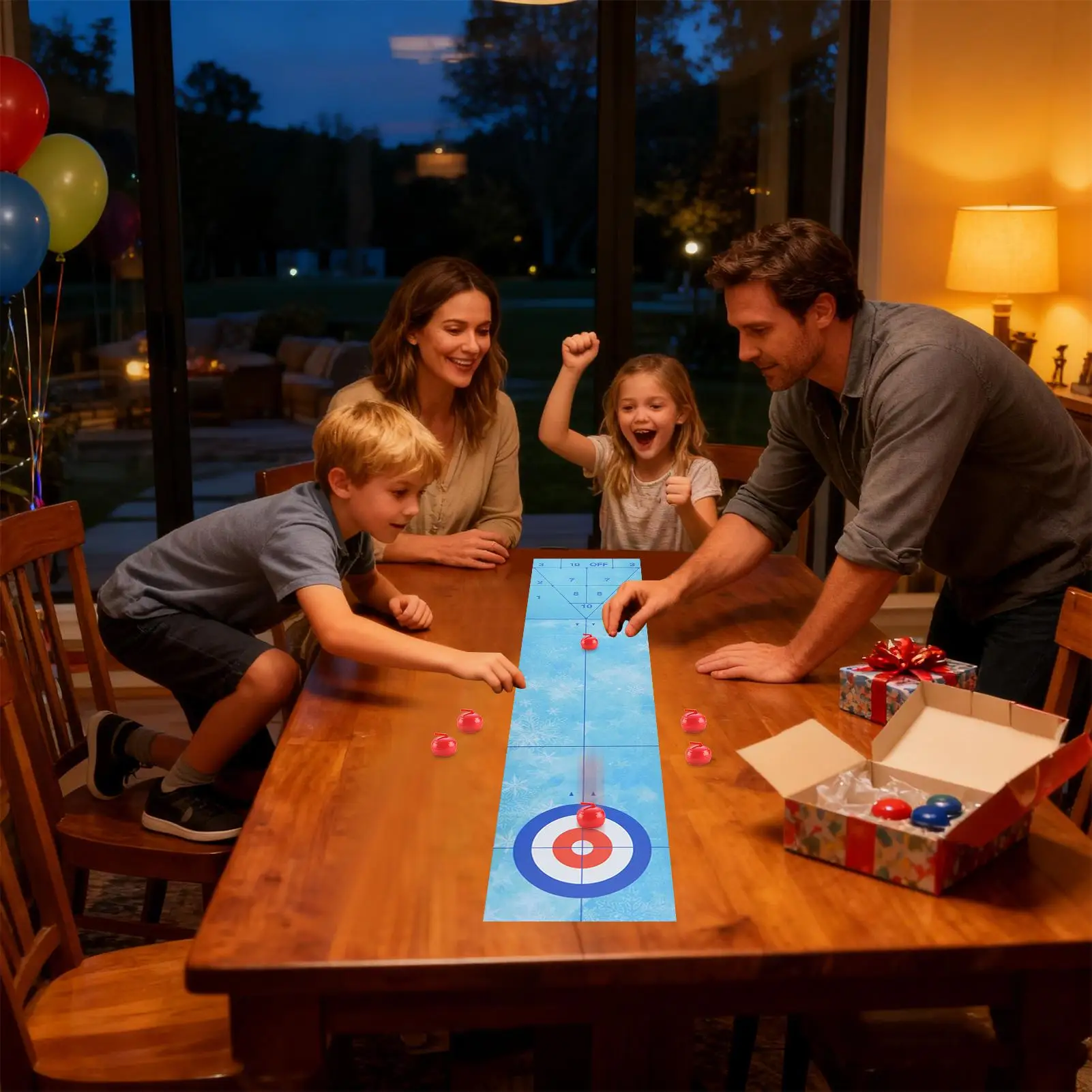 Tabletop Ball Game Multi-Player Sport Playing Tabletop Bowling Game Set For Classmates Kids Teens Friends Living Room Dorm
