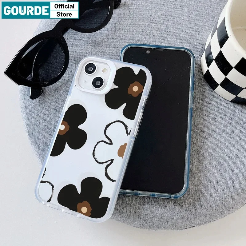 Gourde engraçado bonito embalagem flor padrão caso de telefone para iphone 15 14 12 13 11 pro max ip 7 8 plus iphon x xs xr xs max