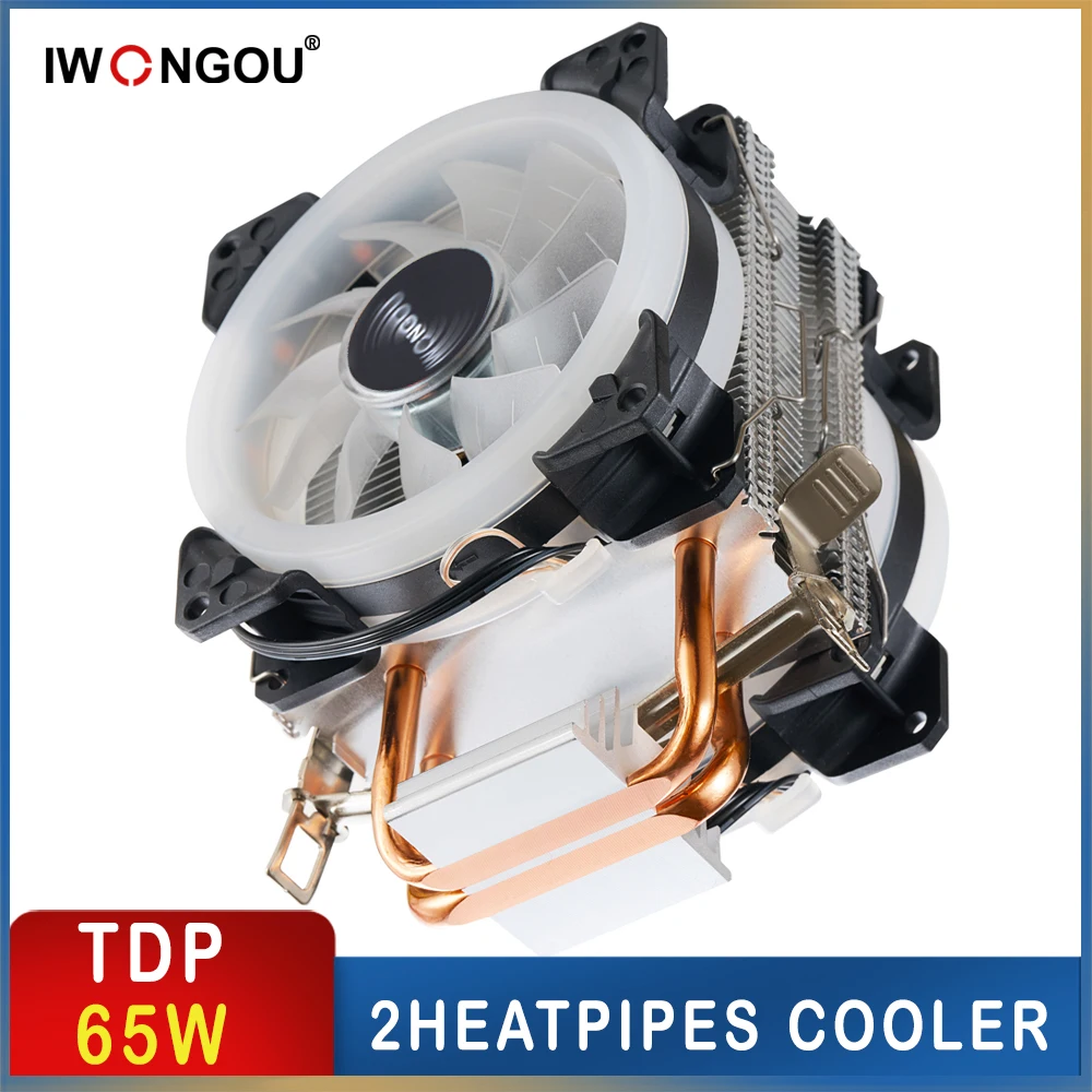 IWONGOU Cpu Cooler 2011 6 Heat Pipes 4pin Pwm Air Cooling Tower Raditor Heatsink for Lga1700 Lga1200 Lga1150 Am4 Am3