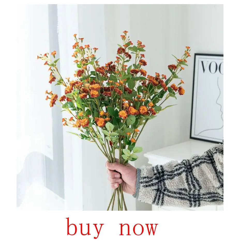 Künstliche Blumen, künstliche Seide, weiße Pfingstrosen, verwendet für Zuhause, Zimmer, Vasendekoration, Weihnachtskranz, Hochzeitsstrauß, Partyzubehör – Detail 3