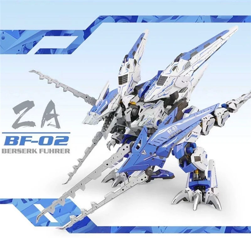 ZA Blue Zoids Liger Berserk Fuhrer Bf-02 Mugen Liger Perakitan Model Koleksi Mainan Hadiah