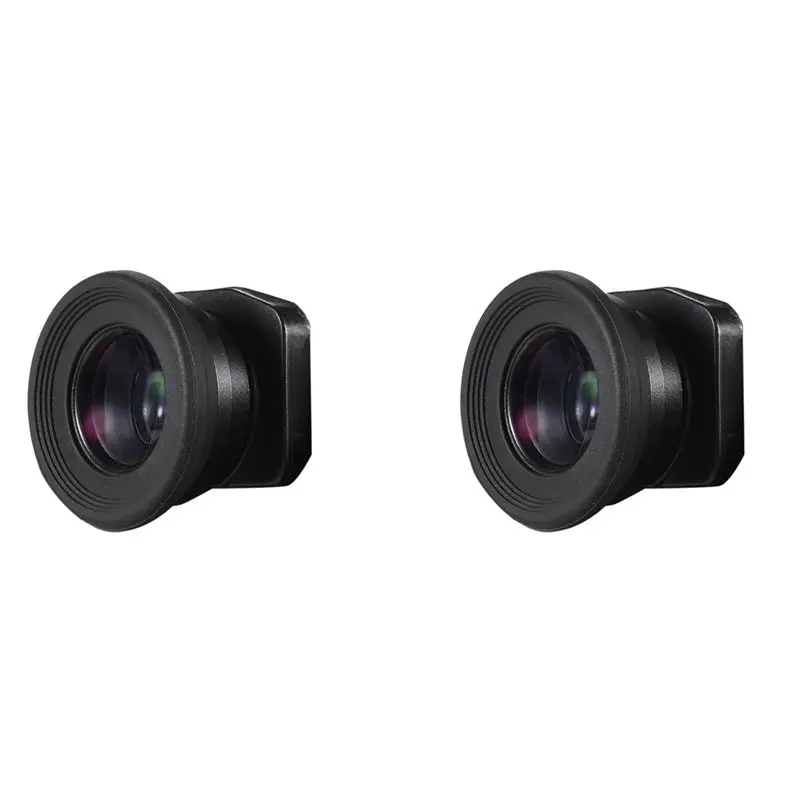ABRI-2Pcs 1.51X Fixed Focus Viewfinder Eyepiece Eyecup Magnifier For Canon Nikon Sony Pentax Olympus With 4 Eyepatch