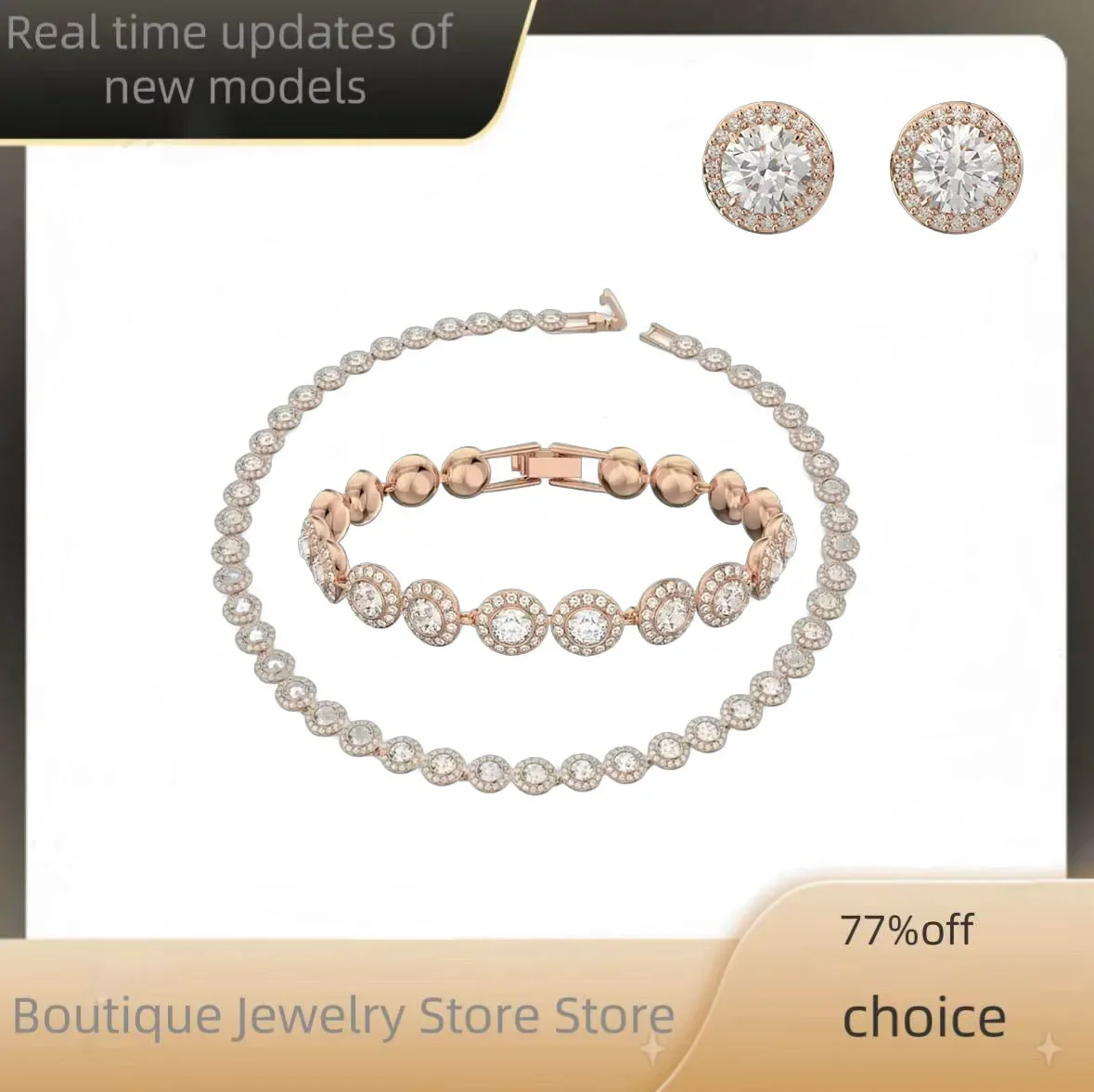 

2025 Simple and Elegant Light Luxury S925 Round Necklace Set Combination High Quality Jewelry Set Suitable for Women To Wear