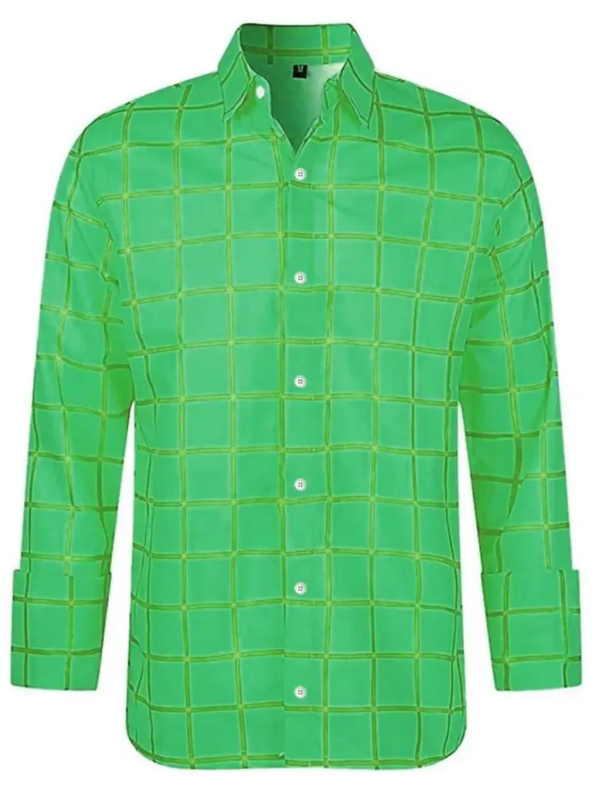 

Мужская длинная Sve с цифровым принтом, молодежная модная повседневная одежда с воротником на пуговицах, универсальная, Four Seasons