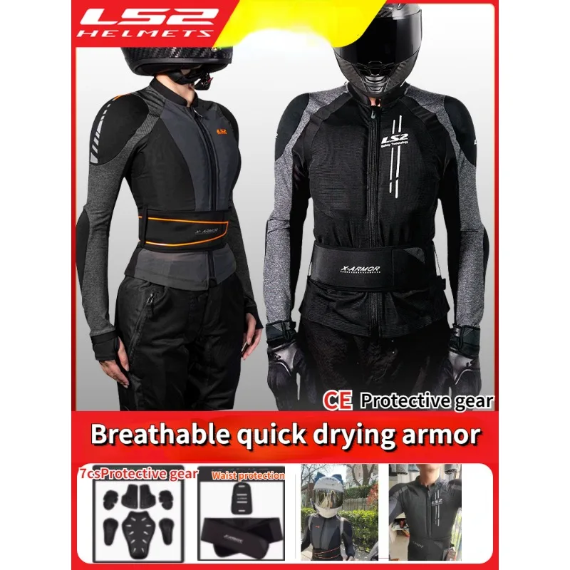 

LS2 Motorcycle Body Armor Men Women Motorcyclist Jacket Armor Clothing CE Approval Summer Breathable Moto Racing Jacket