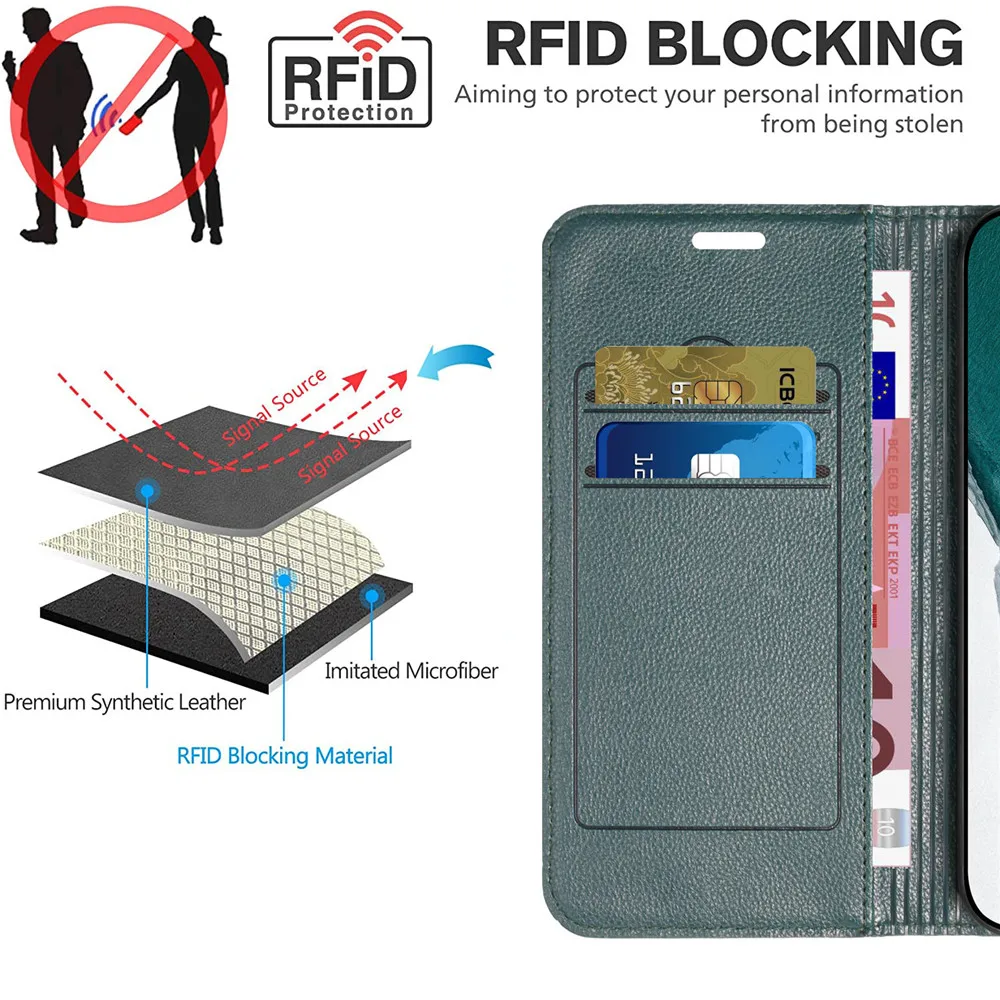 Etui typu flip do Honor 600 400 200 Pro 5G, skórzane etui z magnetycznym zamknięciem, portfel, obudowa do Huawei Honor 600 Lite, Honor 200 400 Smart 600E. — zdjęcie produktu 4