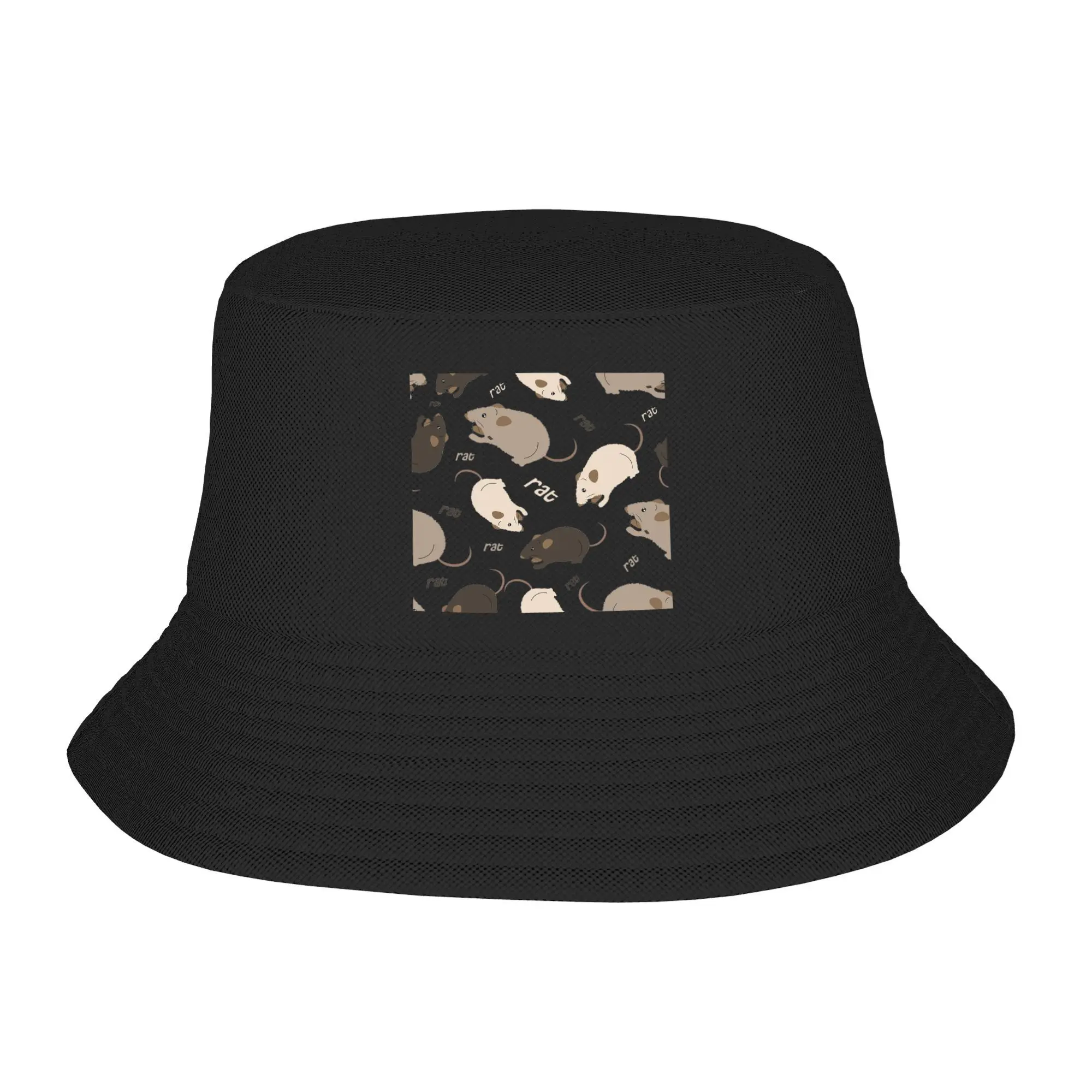 

Rat pattern Bucket Hat Panama Bob Hats Outdoor Fashion Autumn For Summer Beach Fishing Unisex Fisherman Caps