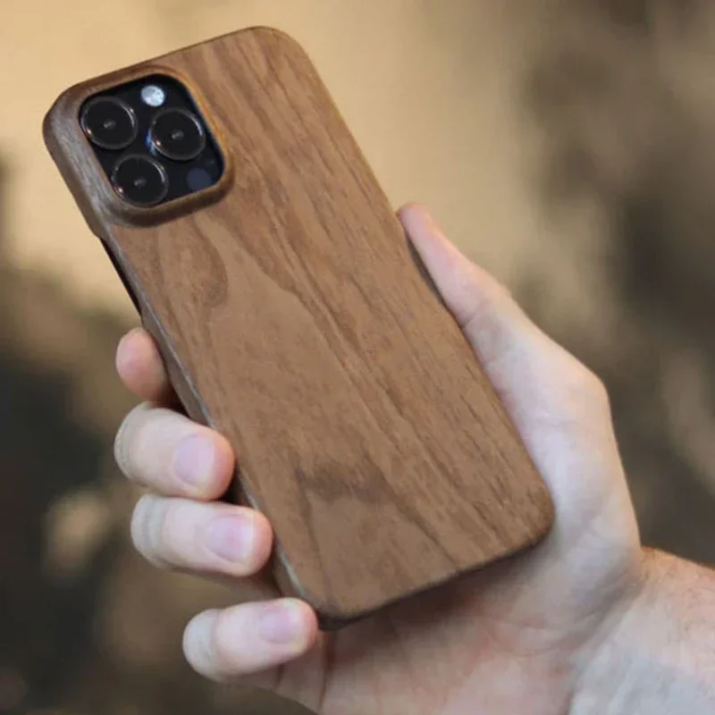 Upscale Wooden Phone Case for iPhone,High-grade Wood Grain Cover,Ultra-thin,Touch Protection, Storage Box, Stylish Sleeve, Sleek