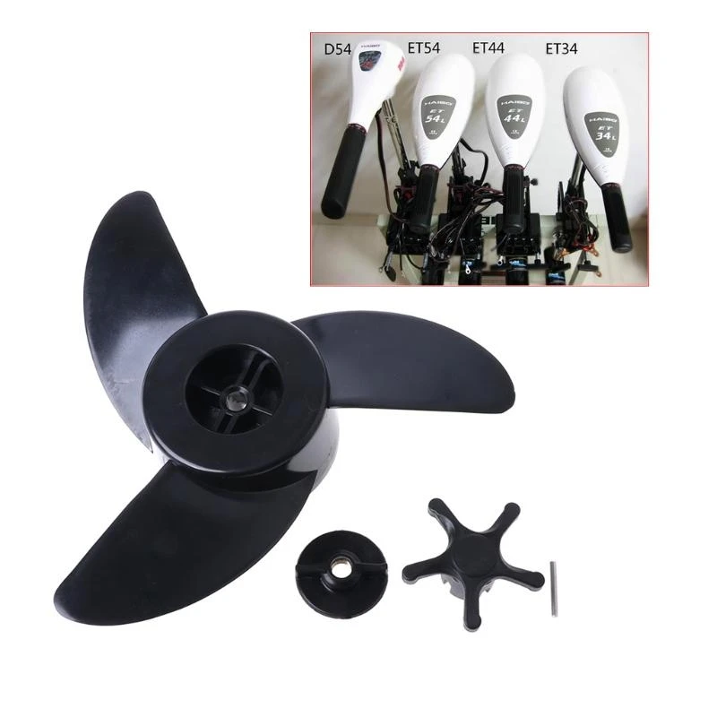 2025 NEW 3-BLADES MORPELLORS OUTBOORT MOTORS جزء من نايلون الدعائم عمود HAIBO ET34 ET44 ET54 نموذج القارب الكهربائي DIY