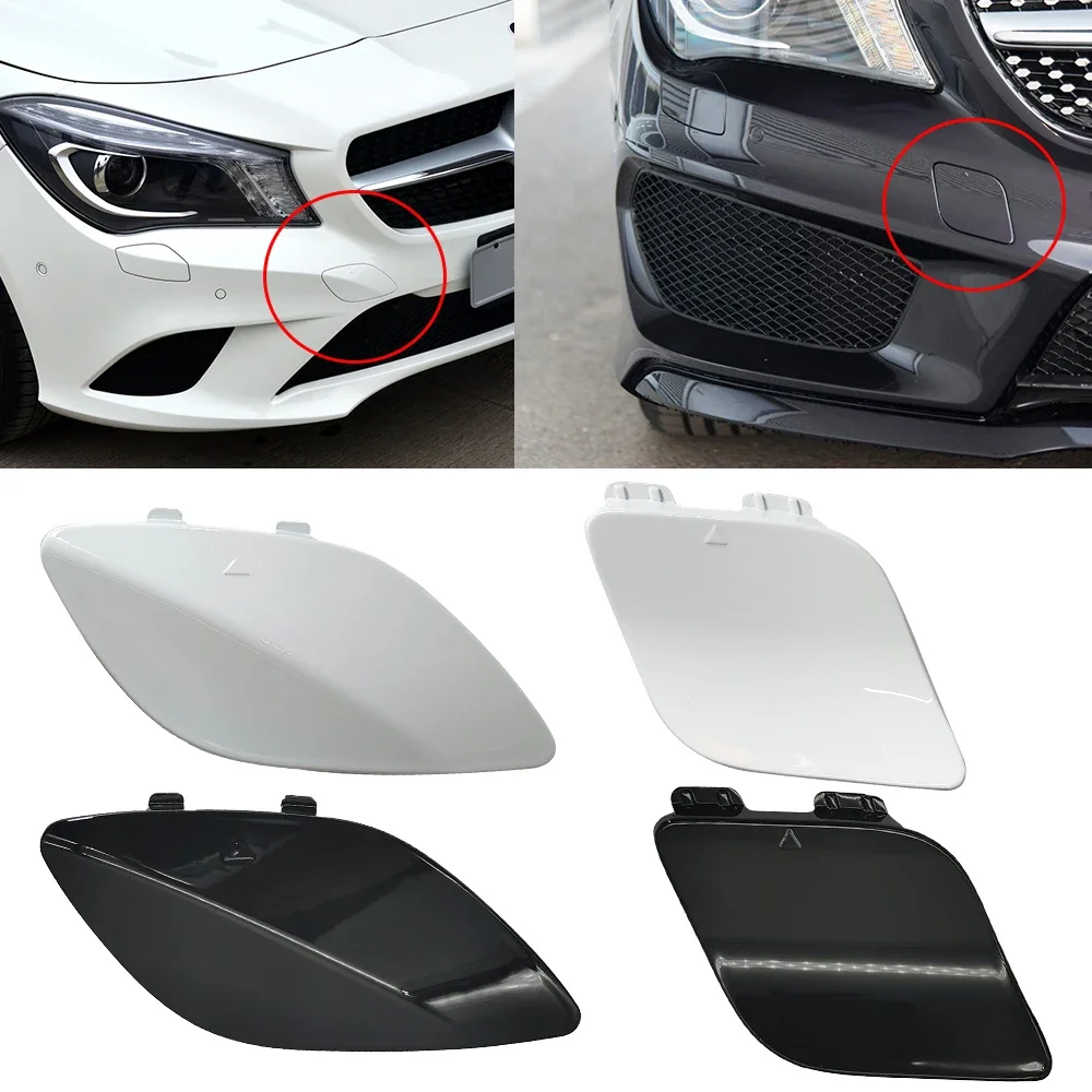 

For Mercedes W117 Black White Car Front Bumper Tow Eye Cap Cover Fit for Benz CLA CLA200 CLA220 CLA260 2014-2016 1178850622