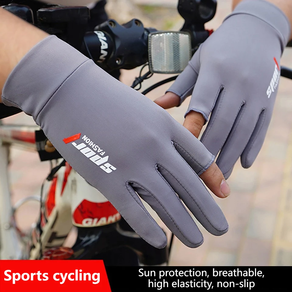 AliExpress GTUBIKE Ice Silk Halffinger Cycling Gloves for Men and Women Outdoor Sports Fitness Driving Fishing Highelastic Comfortable