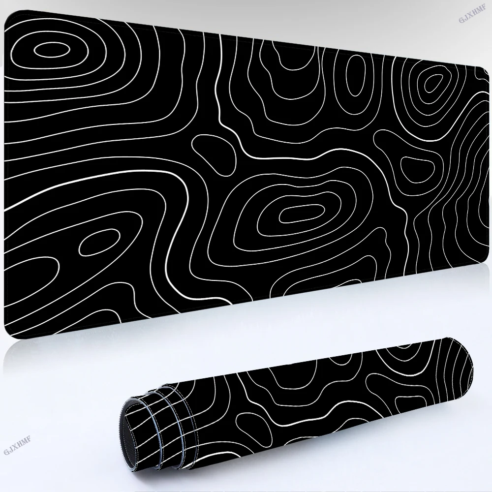 Texture Mat Mouse Pad Large Xxl Black and White Mousepad Gaming Accessories Kawaii Mouse Pad Desk Mat Mouse Mats Office Carpet