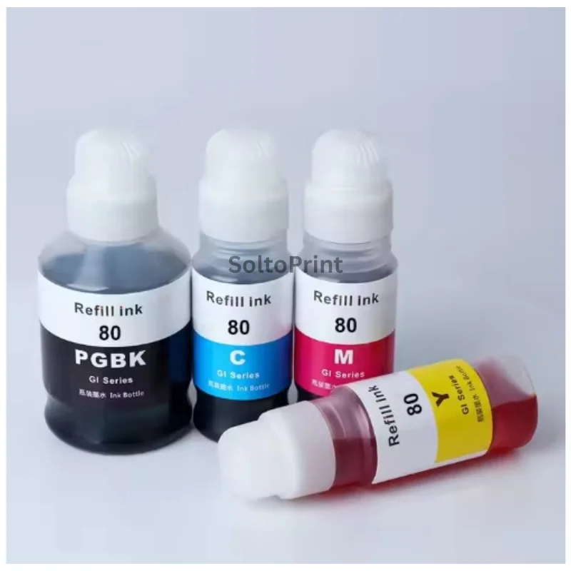 

Factory Price 70ml GI80/GI20/GI30/GI40 Refill Dye Ink High Quality Printer Ink Compatible for Canon G5080/G6080/G2080