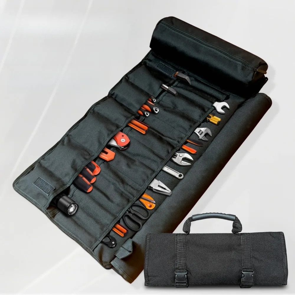 

Wear-resistant Oxford cloth multi-functional maintenance tool kit, roll-type multi-pocket portable tool handbag