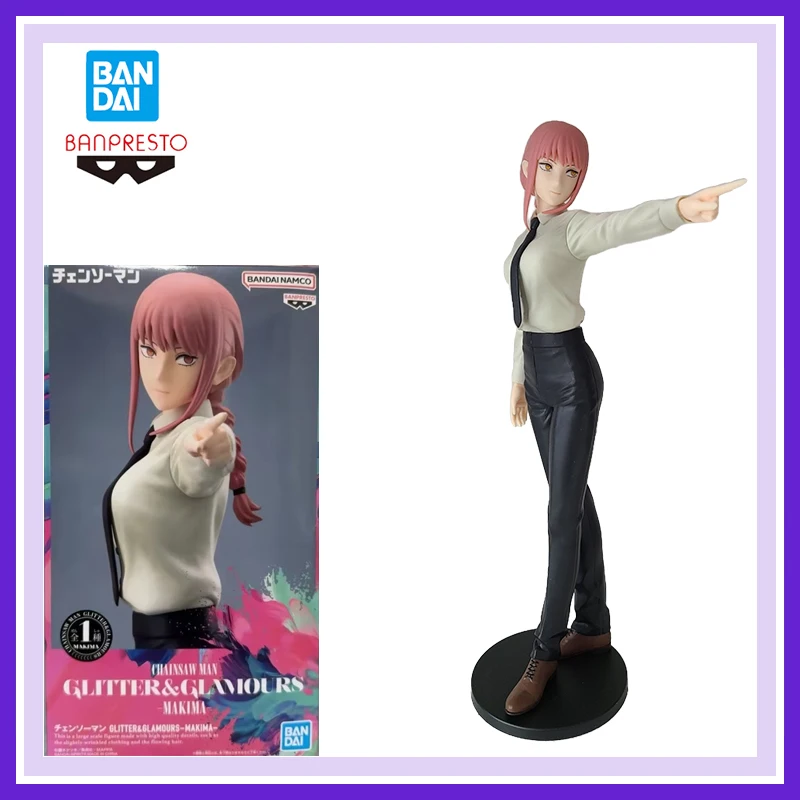 

Original Brand New Bandai Banpresto Chainsaw Man Glitter Glamours Makima Anime Action Figures Model Ornaments Decoration 23Cm