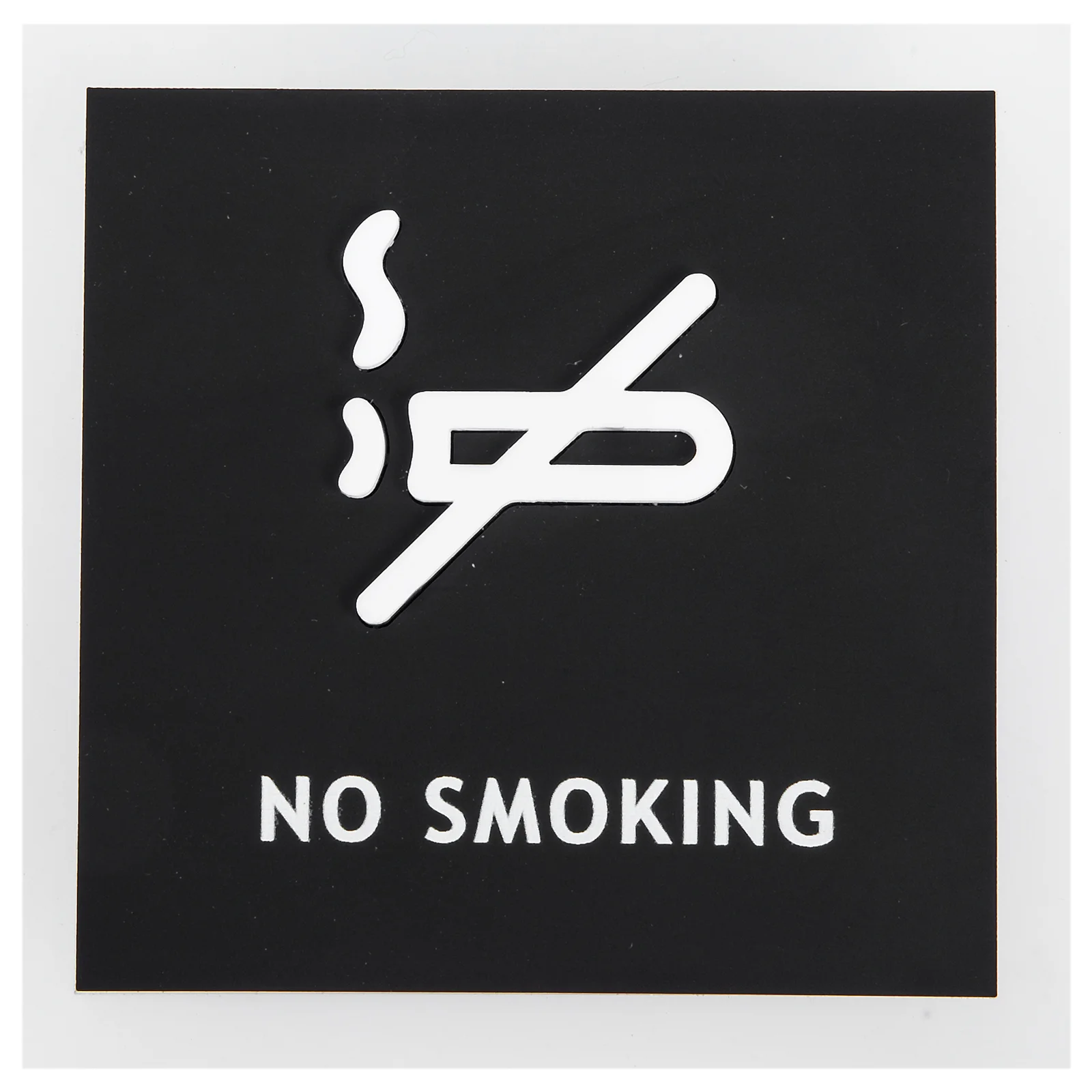 

Emblems No Smoking Sign Notice Board Stickers Public Indicator Checkout Counter Signs for Home Black Business