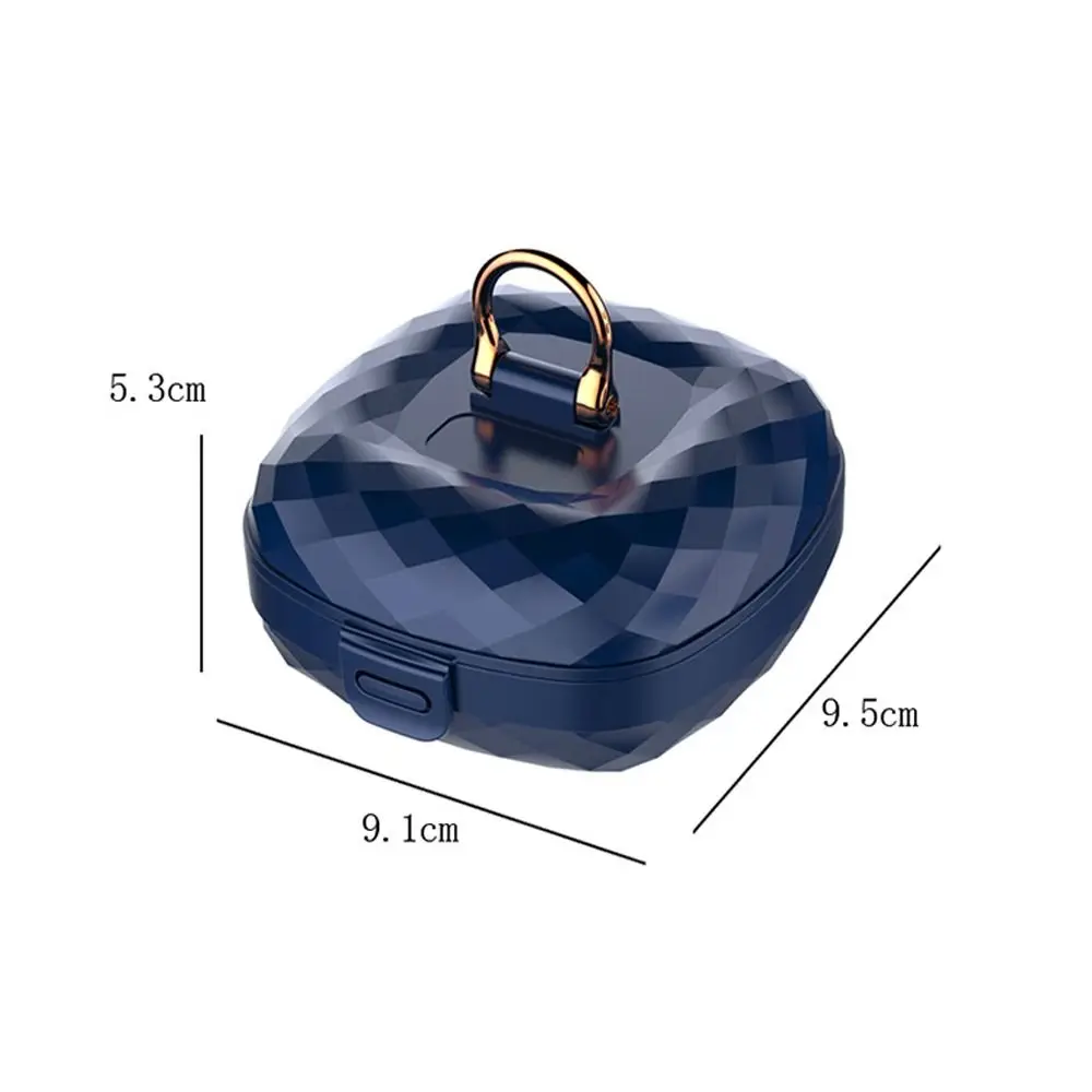 Kotak Penyimpanan Perhiasan Plastik Berlian dengan Cermin Kotak Rias Perjalanan Tahan Air Kalung Cincin Organizer Perhiasan untuk Wanita