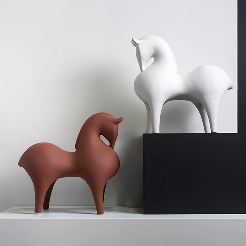 Animal Horse Ornaments Home Living Room Study Book Nook Cabinet Bedroom Table Crafts Decoration Modern Aesthetic Art Accessories