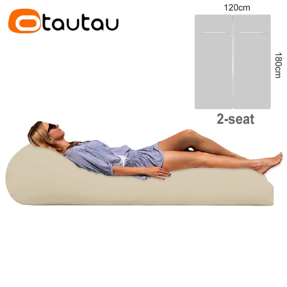 Otautau 2-zits Outdoor Zitzak Poef Hoes Zonder Vulmiddel Waterdicht Strandtuinkamp Chaise Lounge Slaapbank Zwembad Bladerzak