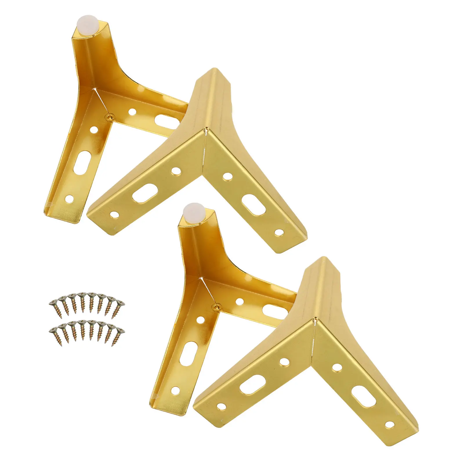 4Pcs Triangle Metal Furniture Legs Modern Sofa Cabinet Cupboard Chair Ottoman Support Feet 10Cm Replacement Heavy Duty Table
