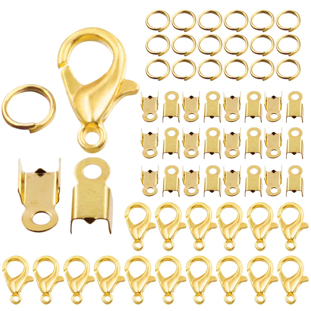 

The Lobster Jewelry Accessories Kit Jump Rings Set Bracelet Golden Lobsters Clasps