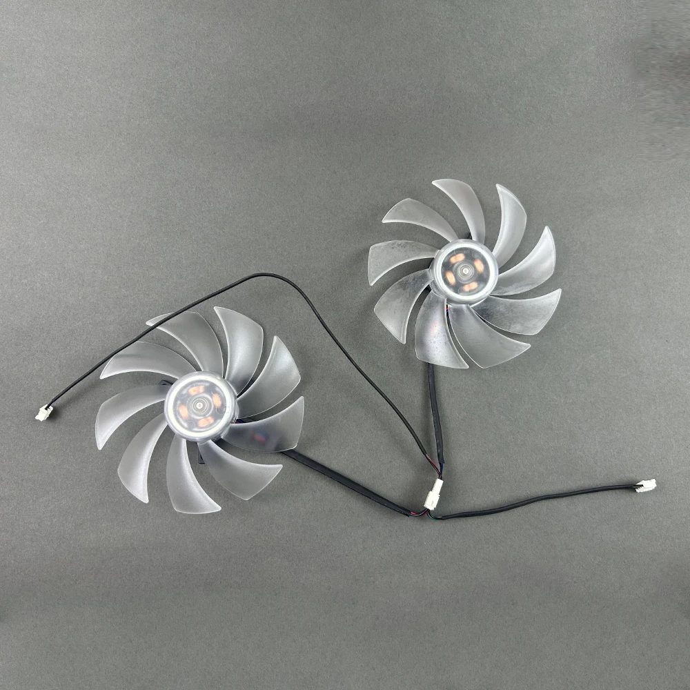 مروحة تبريد جديدة FD10015H12D 4PIN لـ Powercolor RX 6650 6600 XT 7600XT Hellhound بطاقة الرسومات مروحة بديلة GPU مروحة